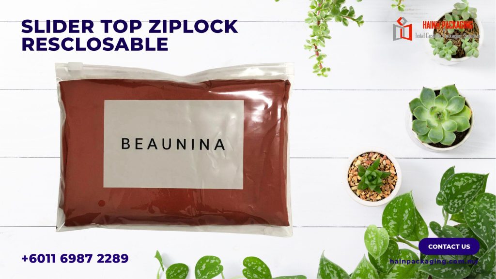 Slider top ziplock bag with easy glide mechanism