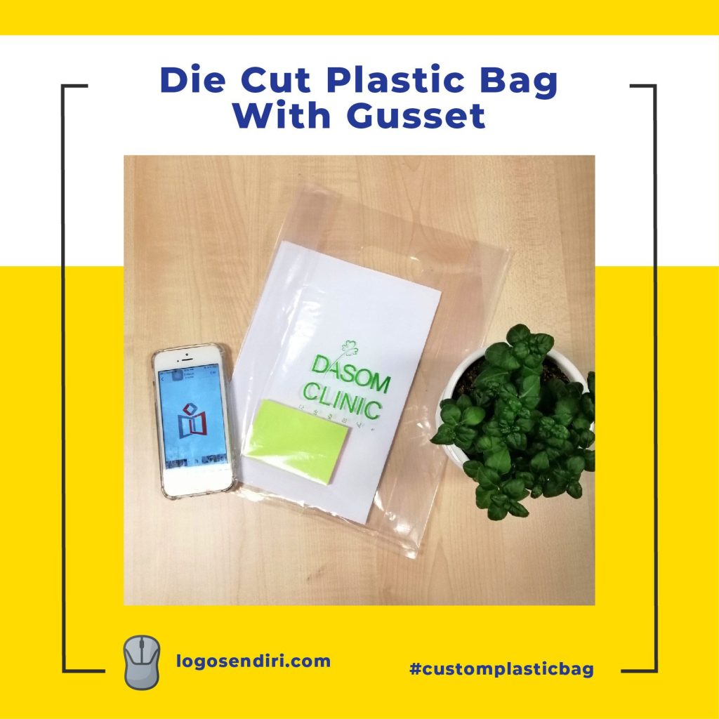 Die cut handle ziplock bag with carry handle and zipper