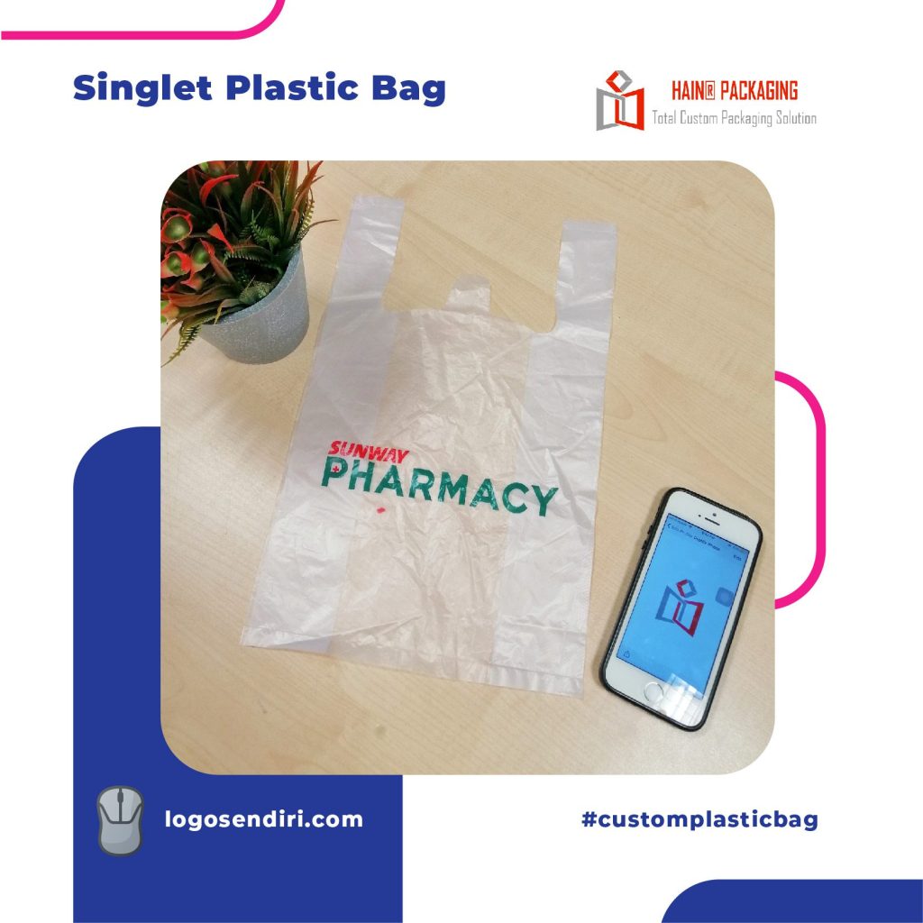 Singlet plastic bag T-shirt bag for retail carry