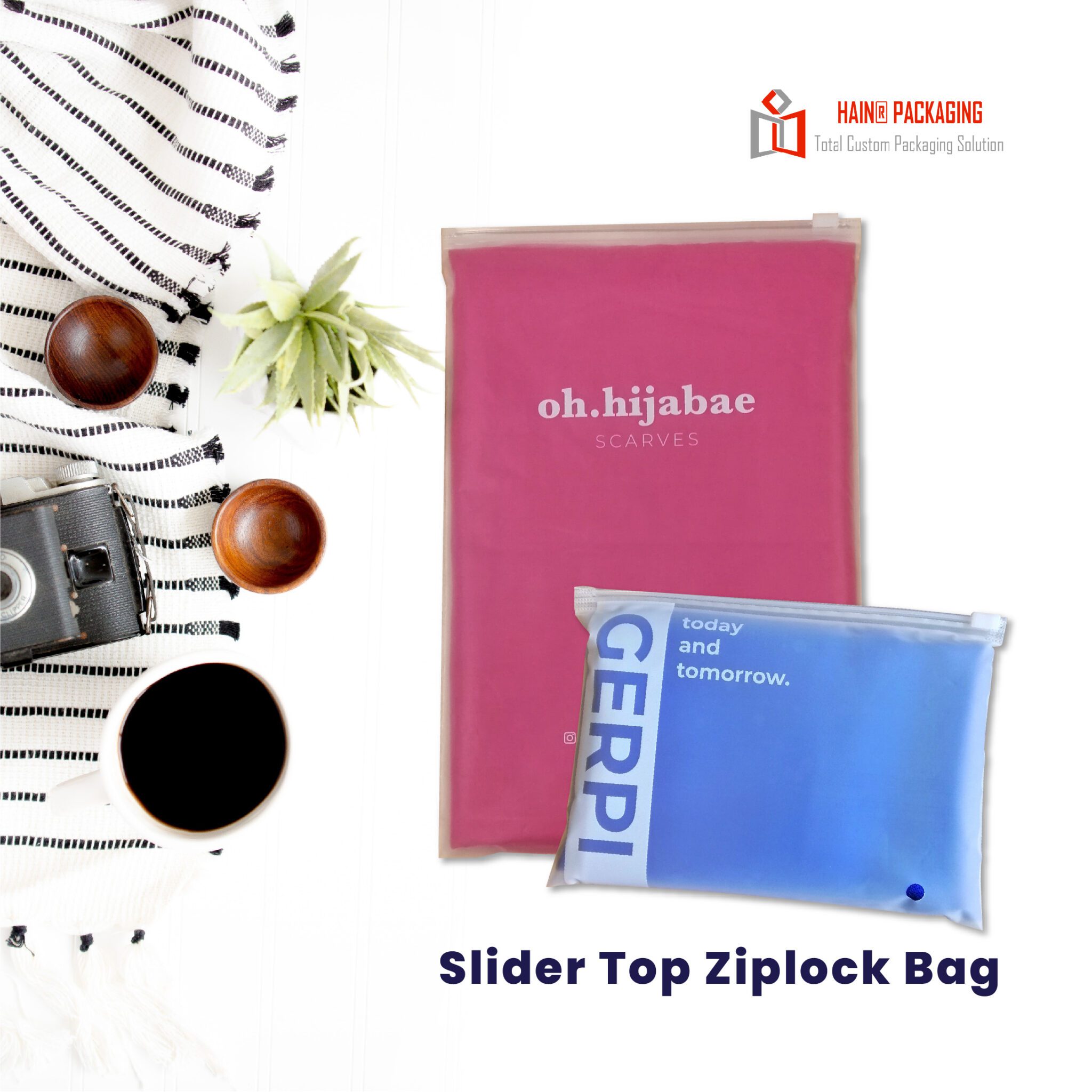 Slider top ziplock bag resealable pouch Singapore