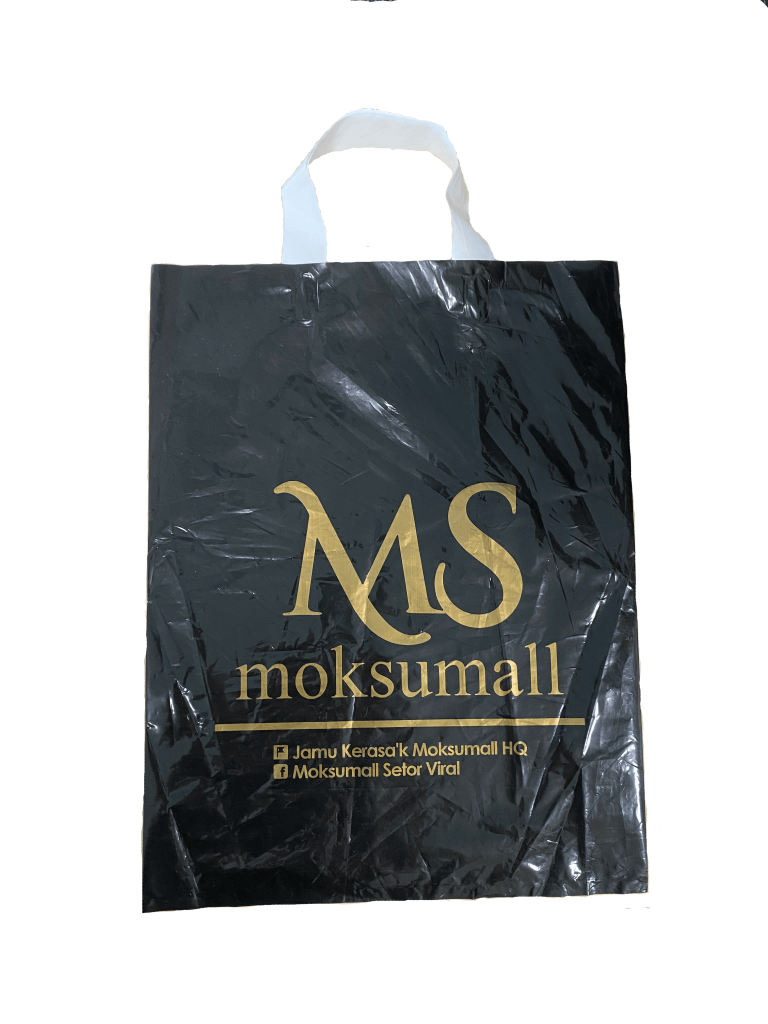 Soft loop plastic bag with comfortable carry handles